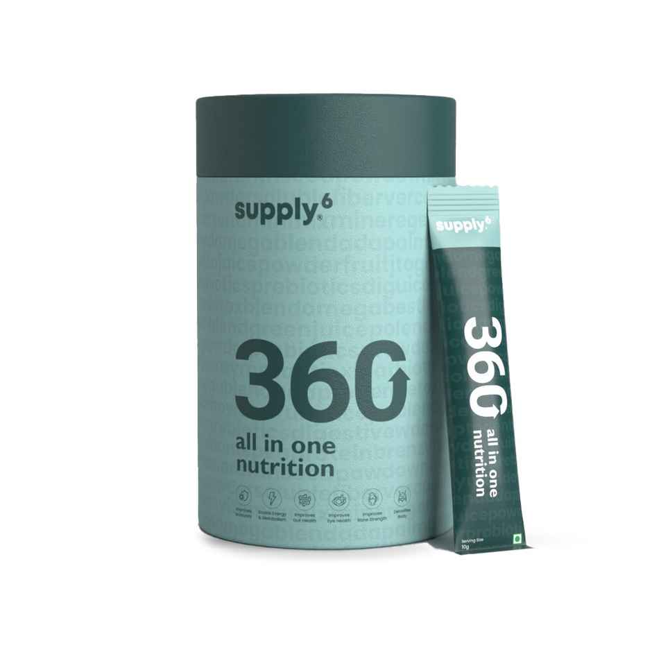 Supply6 360 Ultimate Health Powder Probiotics & SuperFOODs For Gut Health & Immunity