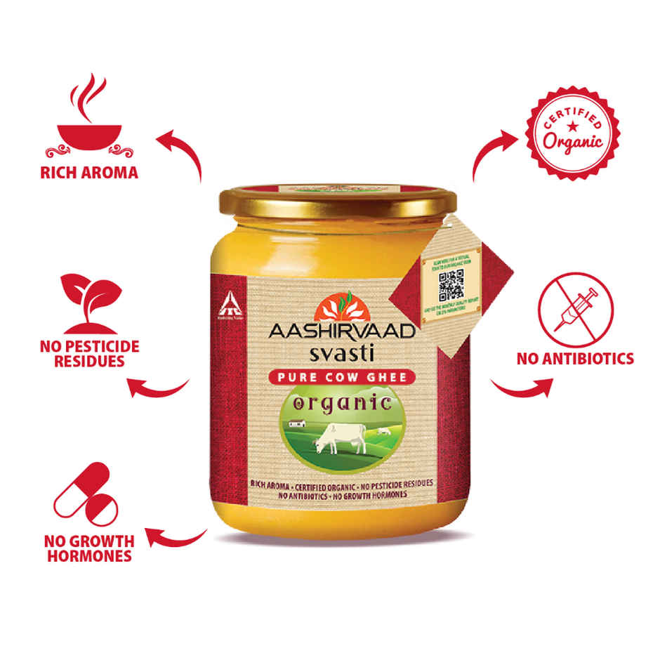 Aashirvaad Organic Pure Cow Ghee | Certified Organic