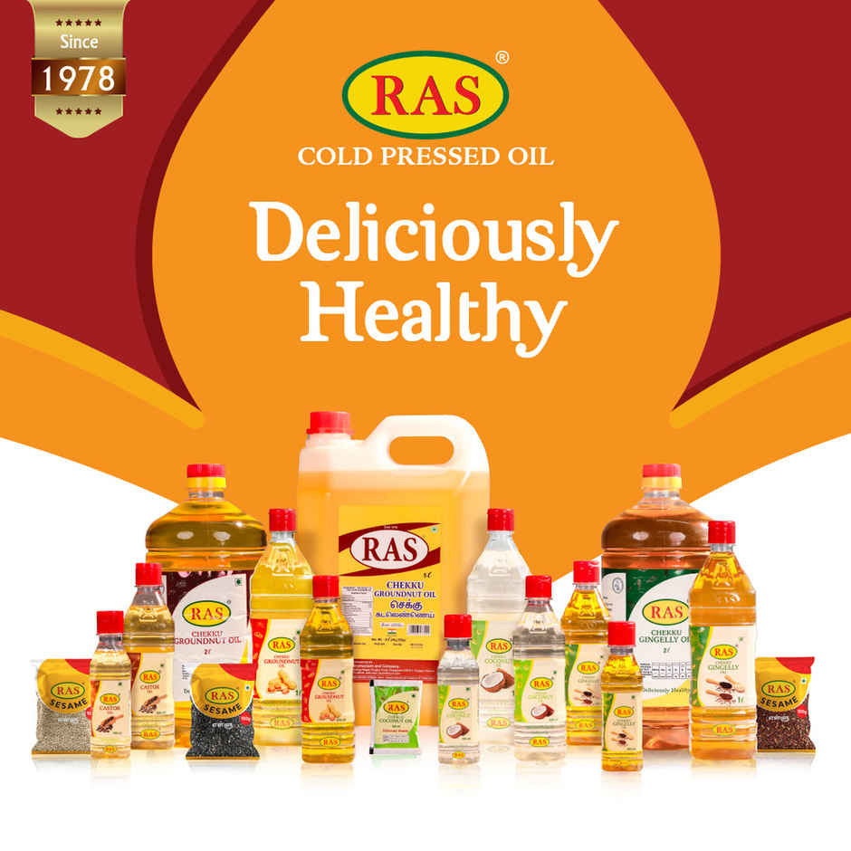 Ras Chekku Gingelly Oil Bottle - Cold Pressed Oil