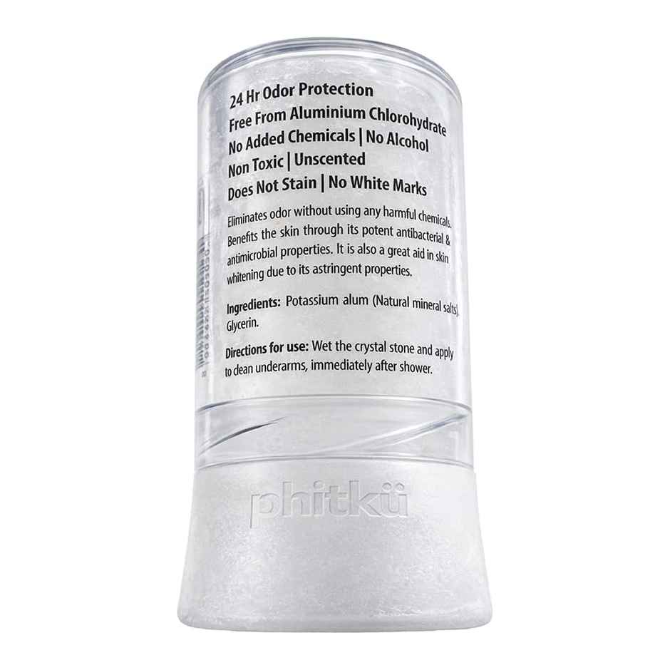Phitku Crystal Roll On Deodorant | Natural Unscented for Men & Women | Long Lasting Odor Control