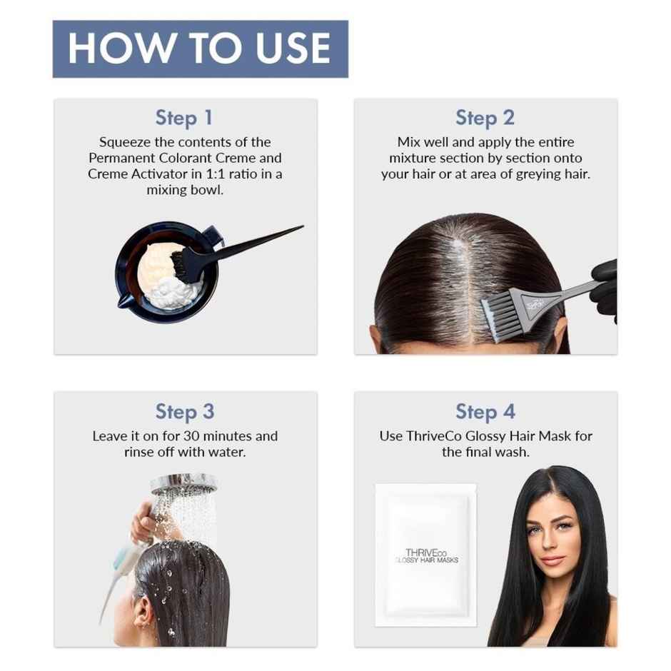 ThriveCo Permanent Color Creme | No Ammonia | No Ppd | Natural Black