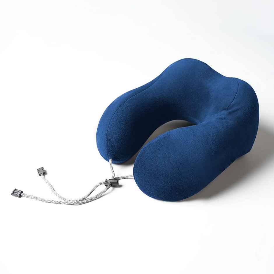 Sleepyhead Contour Shaped Premium Memory Foam Neck Pillow | Travel Pillow (Navy Blue)