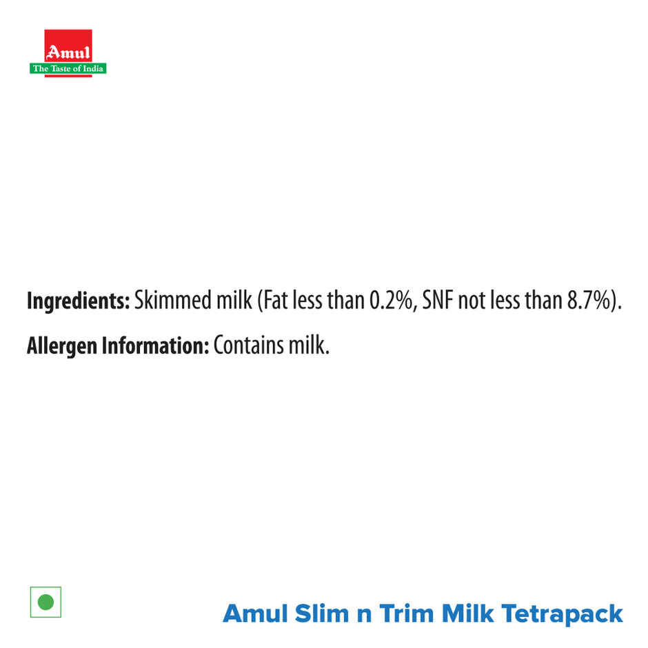 Amul Slim Trim Skimmed Milk (Tetra Pack)