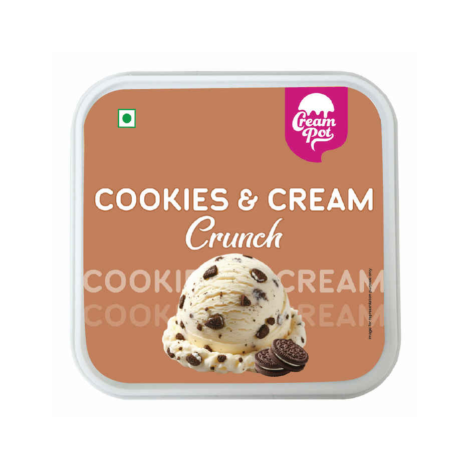 Cream Pot Cookies Cream Ice Cream Tub