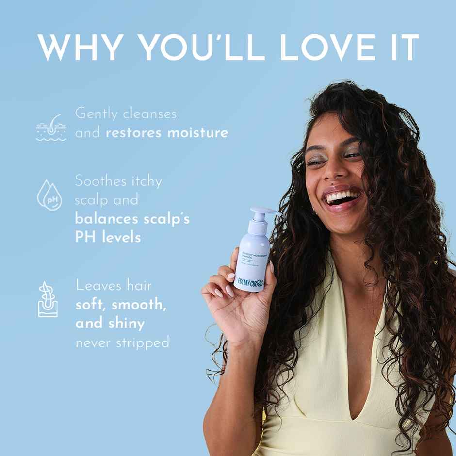 Fix My Curls Everyday Moisturizing Shampoo For Curly, Dry Hair No Sulphate & Silicone Hair Cream