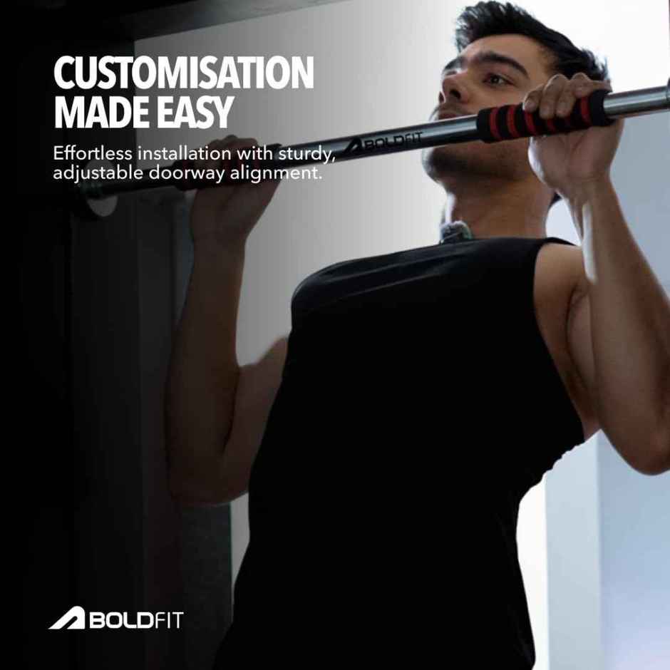 Boldfit Classic Core Pull-Up Bar with Extended Foam