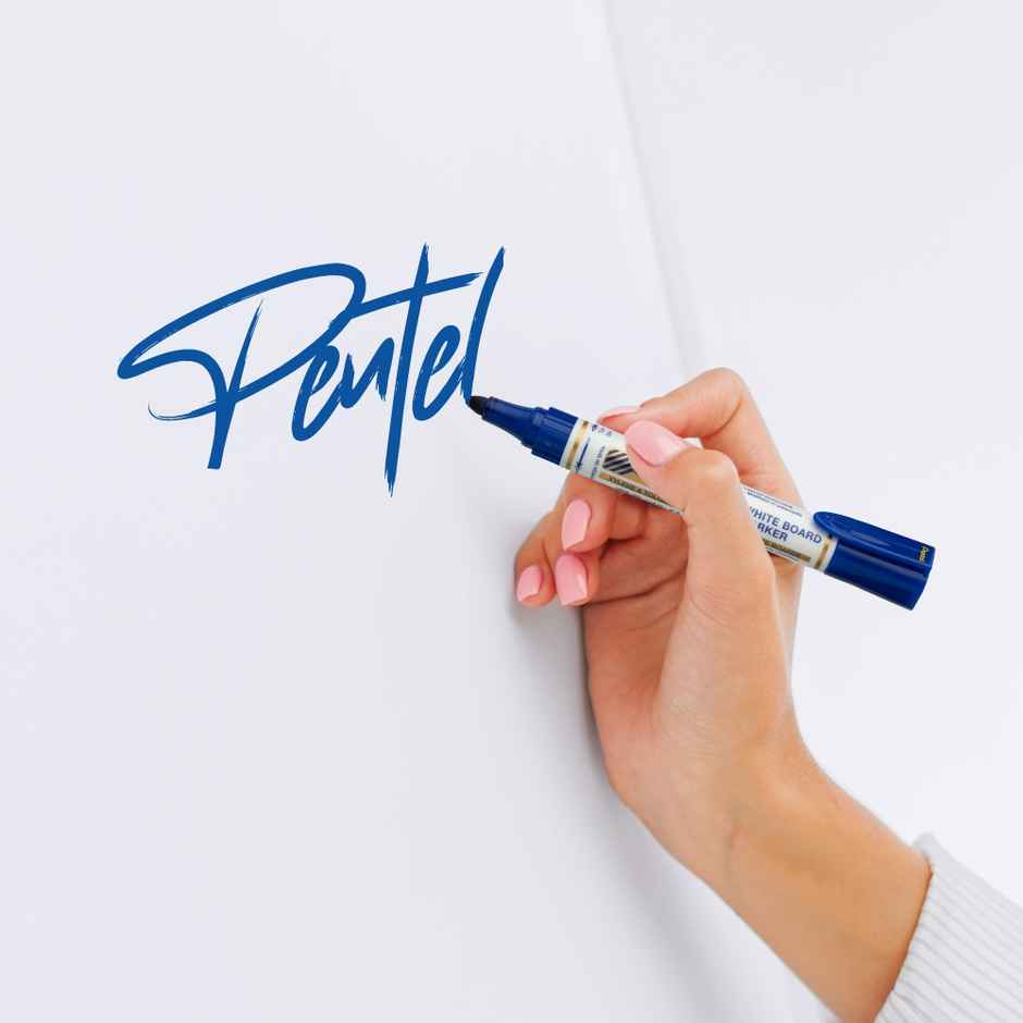 Pentel MW45 White Board Marker Bullet Tip Single Blue Ink