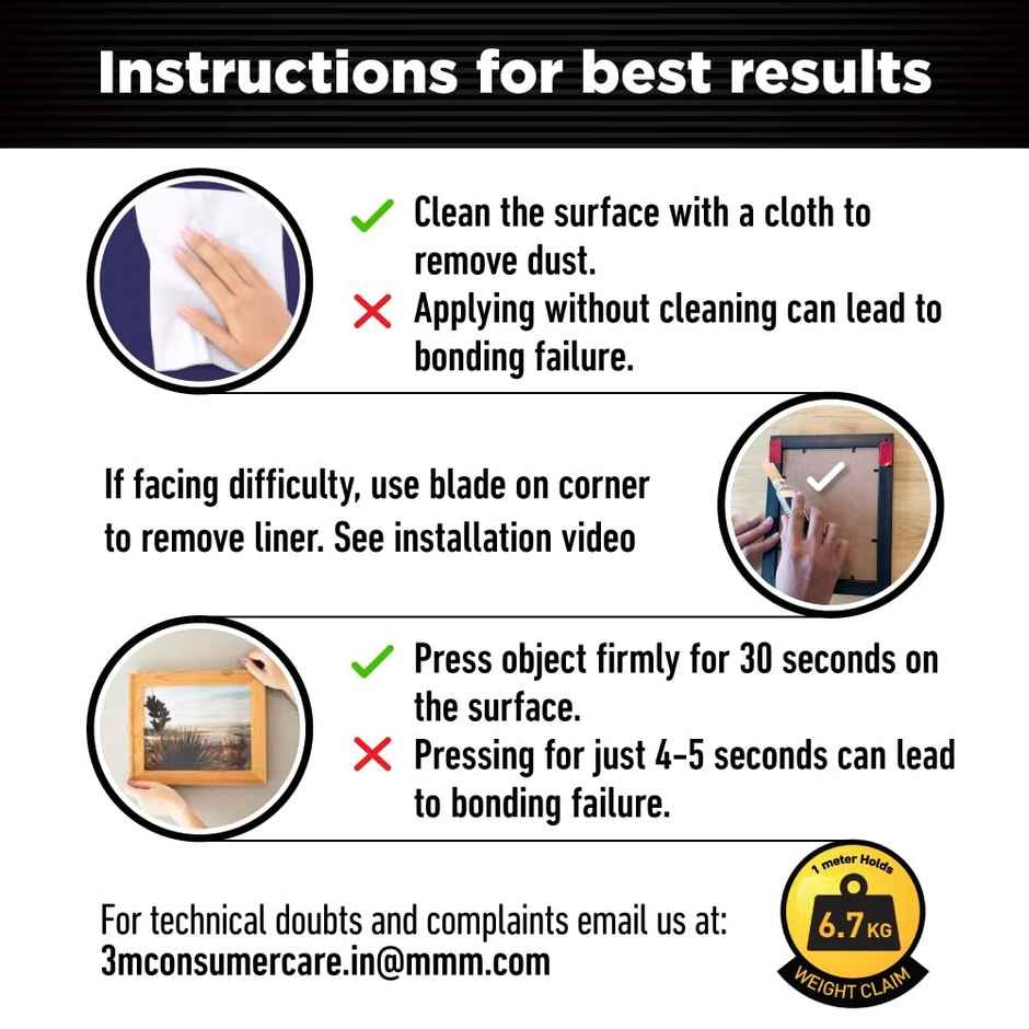 Scotch Black Extreme Double Sided Tape for Mounting 1.9 cm x 1.5 m | Outdoor, Weather Resistant Combo