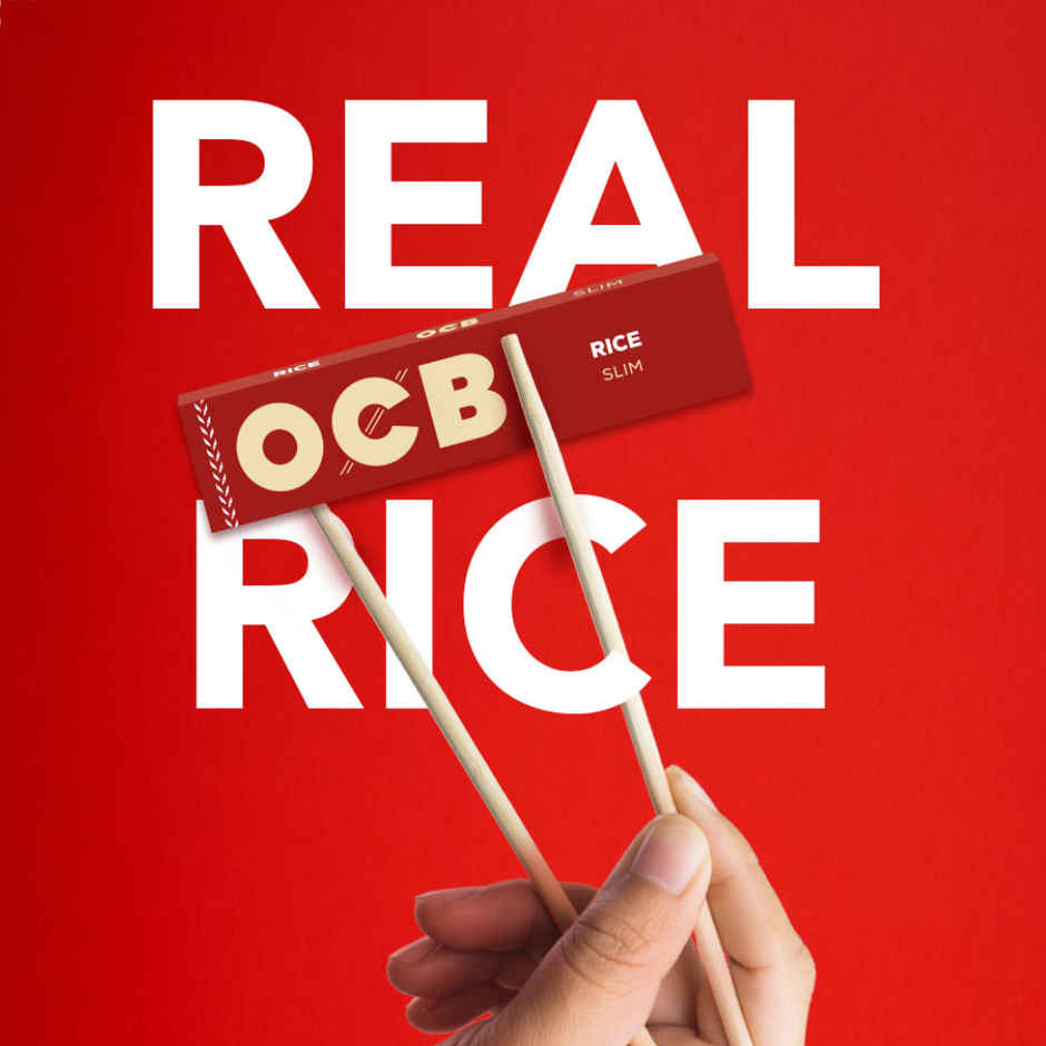OCB Rice Brown Rolling Paper & Filter Tips | King Size Slim