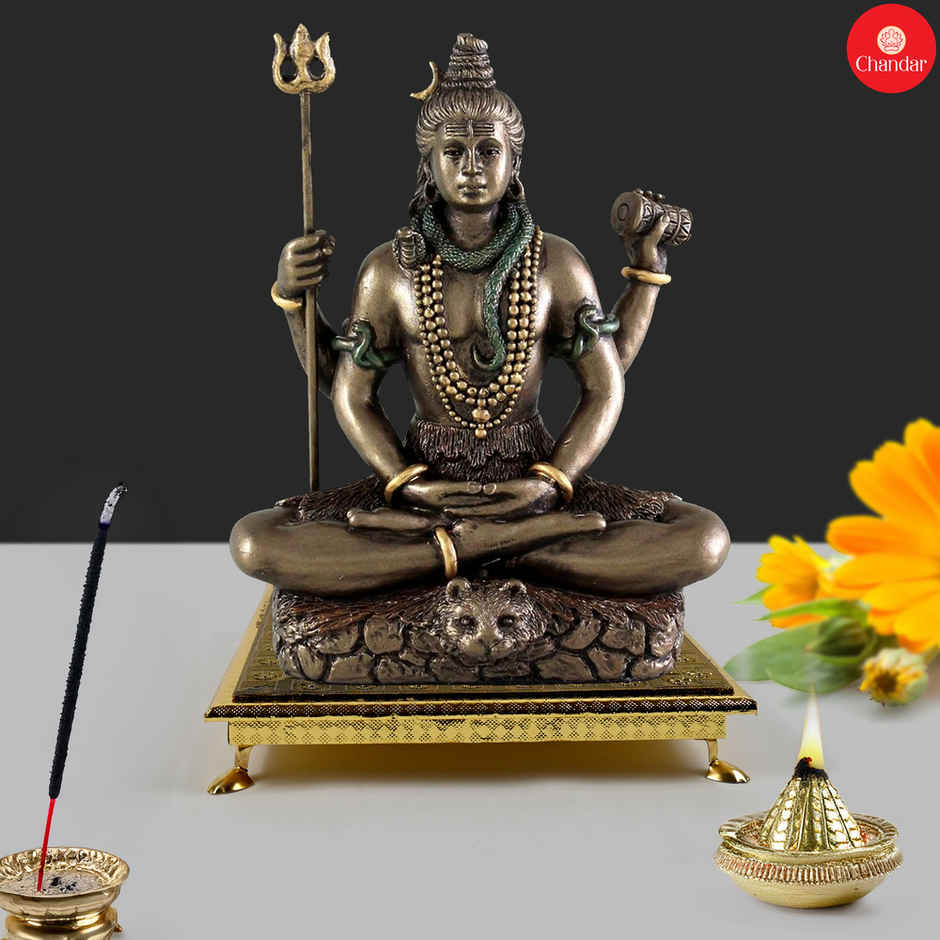 Meenakri Design Puja Chowki | 12 Inch | Chandar