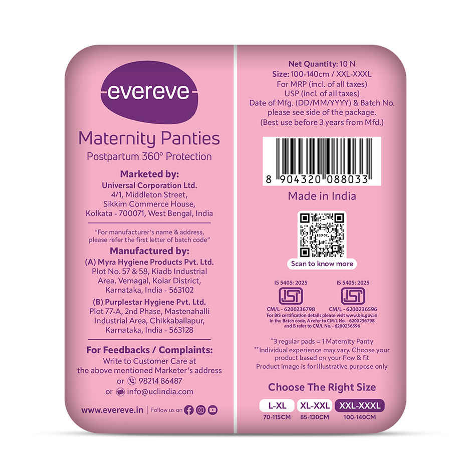 Evereve Maternity Period Panties | 3X Absorbency | Postpartum | 2XL-3XL