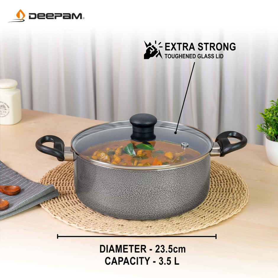 Deepam Deluxe Cook and Serve Biriyani Casserole/ Pot 235mm 2.5 Ltr