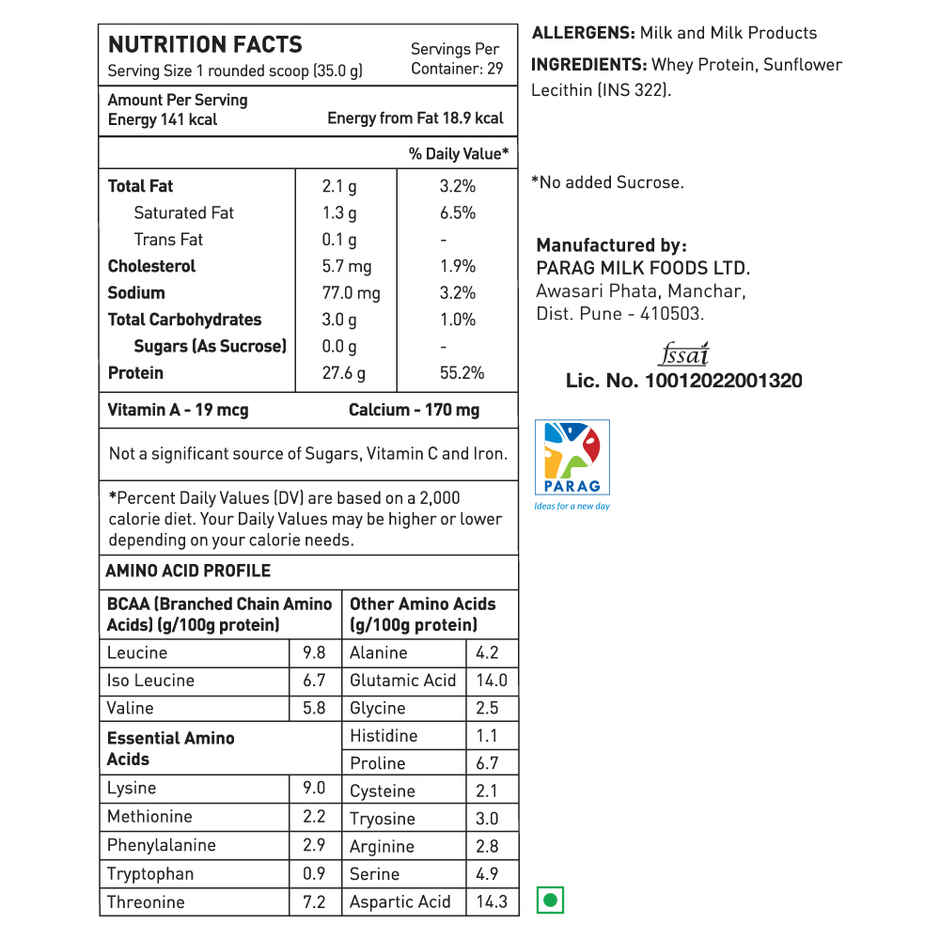 Avvatar Unflavoured Whey