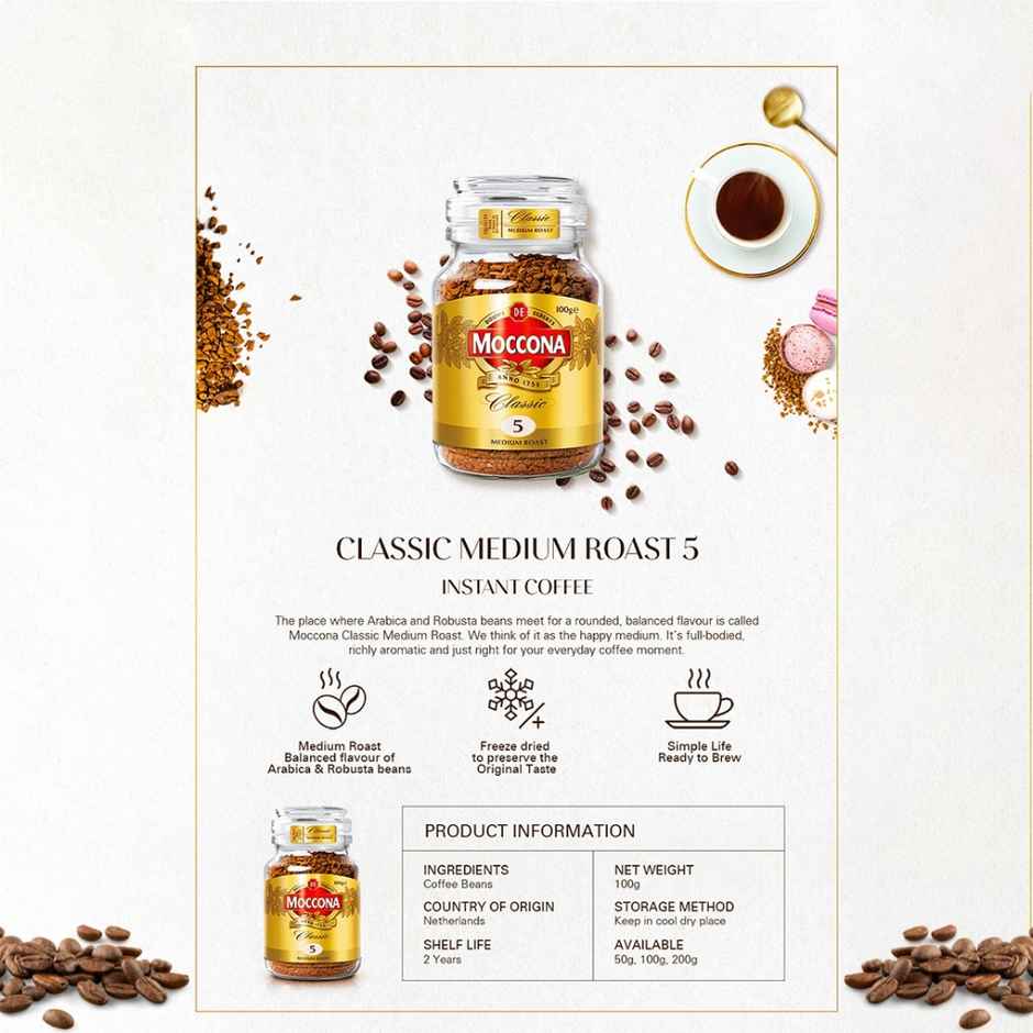 Moccona Premium Classic Medium Roast Instant Coffee
