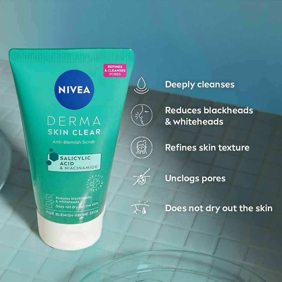 Nivea Face Derma Skin Clear Anti Blemish Scrub