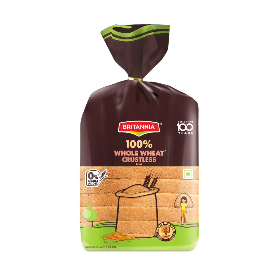 Britannia Pure Whole Wheat Crustless Bread