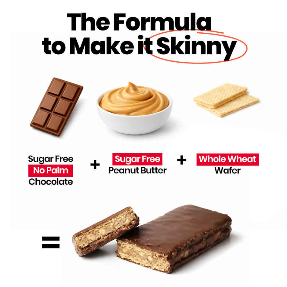 Skinny Nutty Choco Bar Peanut | No Added Sugar | No Palm Oil | No Maida