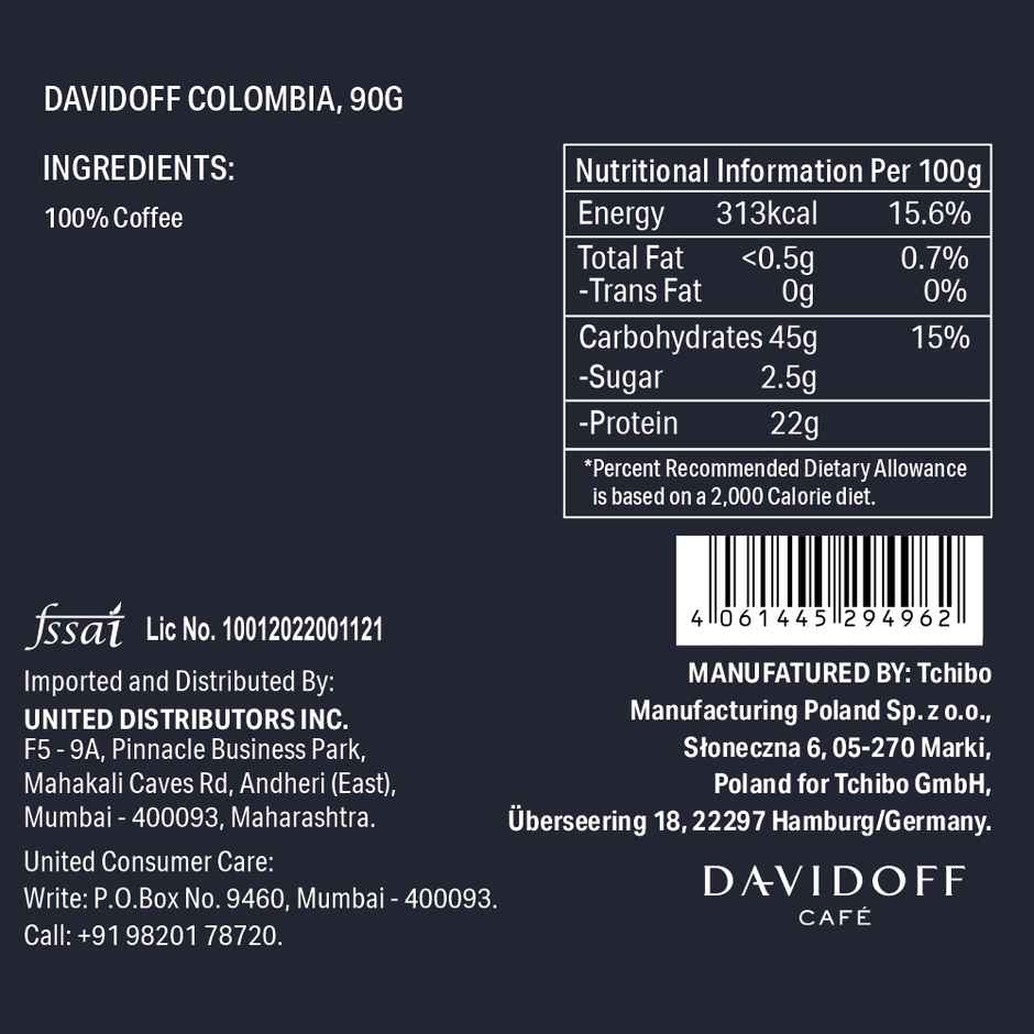 Davidoff Origins Colombia Flavour Instant Coffee | 11/12 Intensity