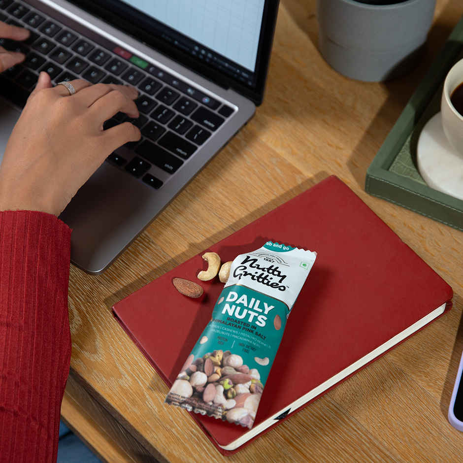 Nutty Gritties Daily Mix Nuts roasted in Himalayan Pink Salt - Macadamias, Hazelnuts, Pistachios, Almonds, Cashews