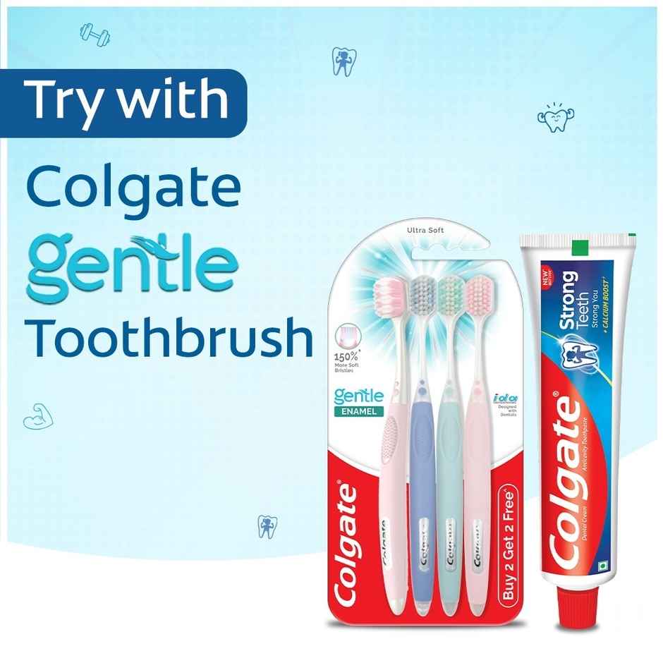 Colgate Strong Teeth Anticavity Toothpaste (With Free Toothbrush) Combo