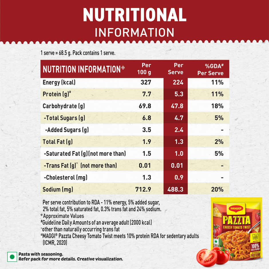 Maggi Pazzta Instant Pasta - Cheesy Tomato Twist Combo