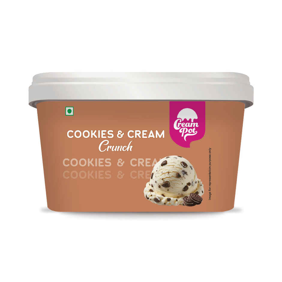 Cream Pot Cookies Cream Ice Cream Tub