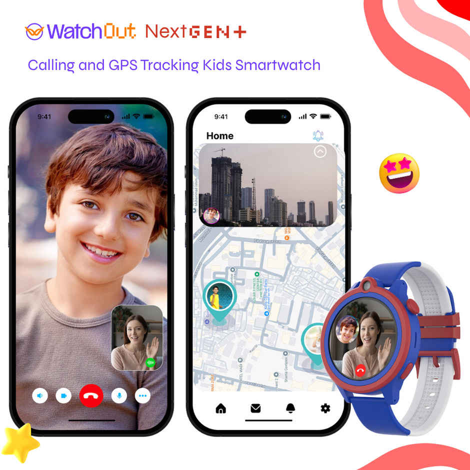 Next-Gen+ Kids Smart Watch with GPS | Fever Alert | Video Call | Best Gift | Age 3-13 | Captain Blue