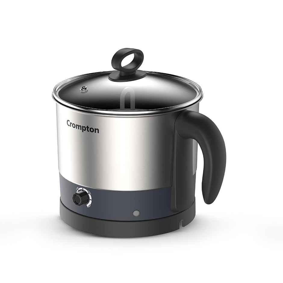 Crompton Multi-Purpose Kettle 1 Ltr Temperature Control Knob | 360-Degree Swivel Base