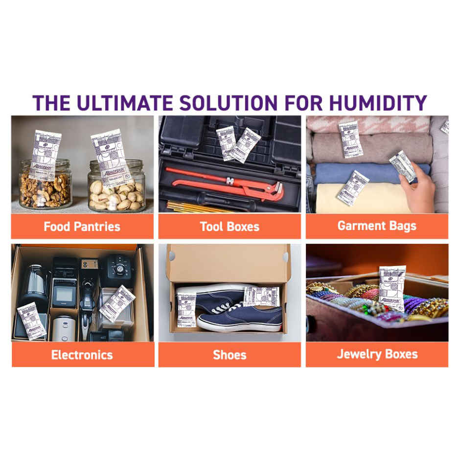 Absorpak Silica Gel Desiccant Kitchen Cabinets | Leather Bags & Electronics Storage