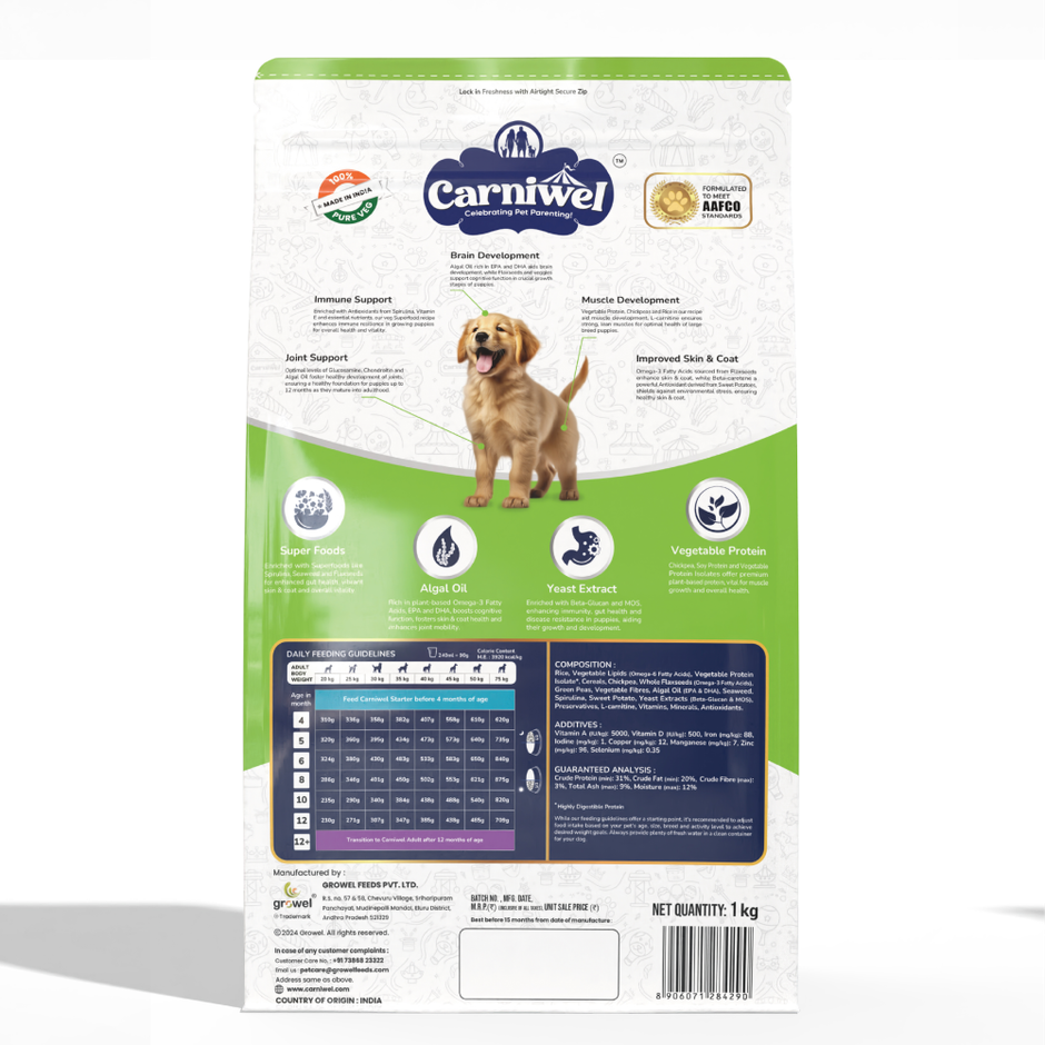 Carniwel Veg With Superfoods Dry Dog Food For Large Breed, Puppy