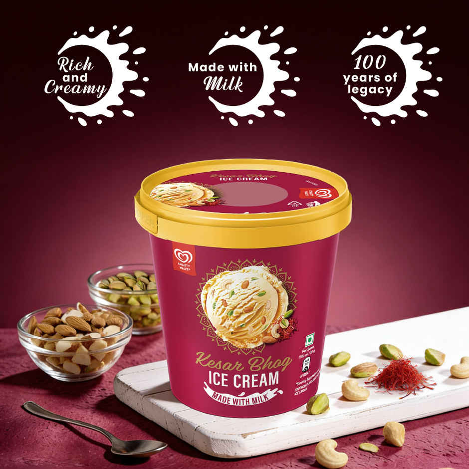Kwality Wall's Kesar Bhog Ice cream Tub