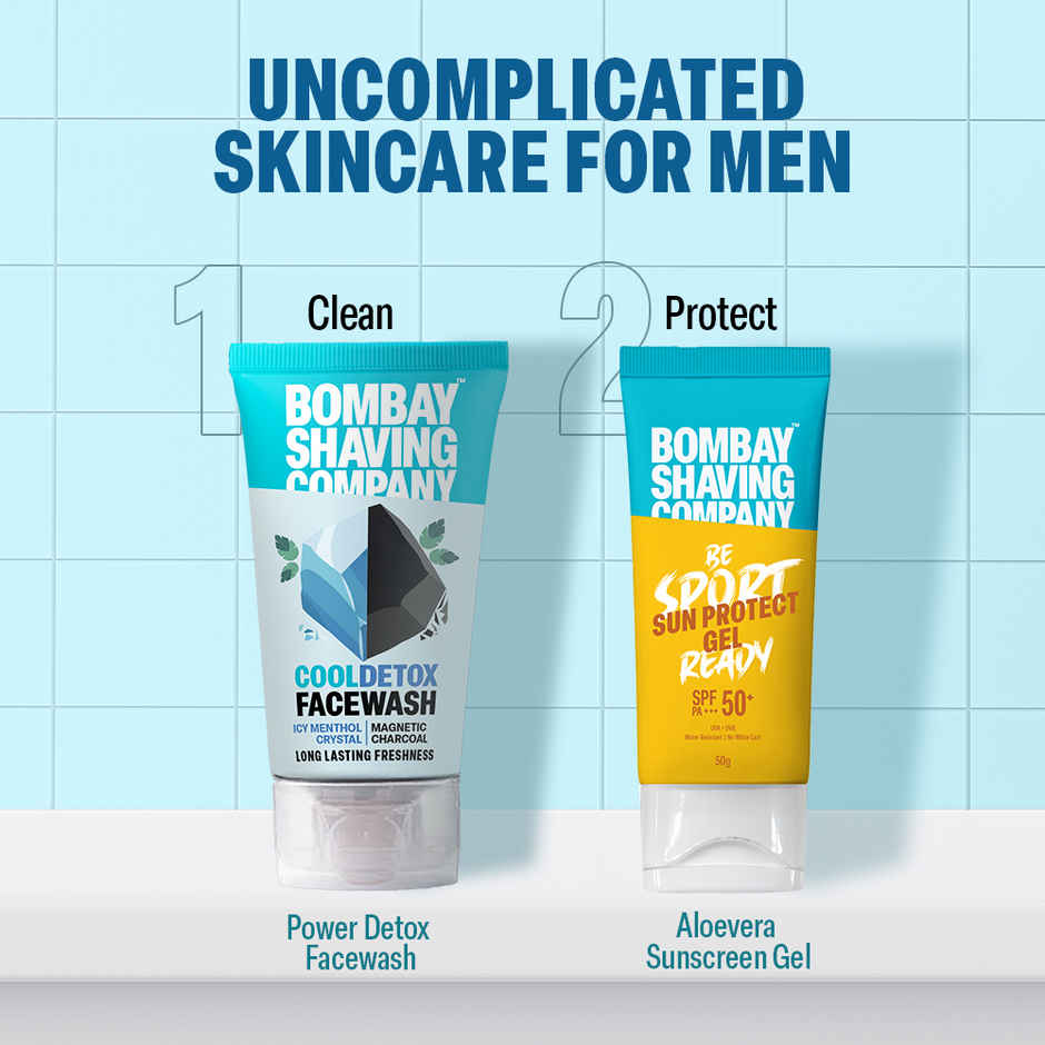 Bombay Shaving Company Cool Detox Face wash - Charcoal Deep Clean & Menthol Cooling