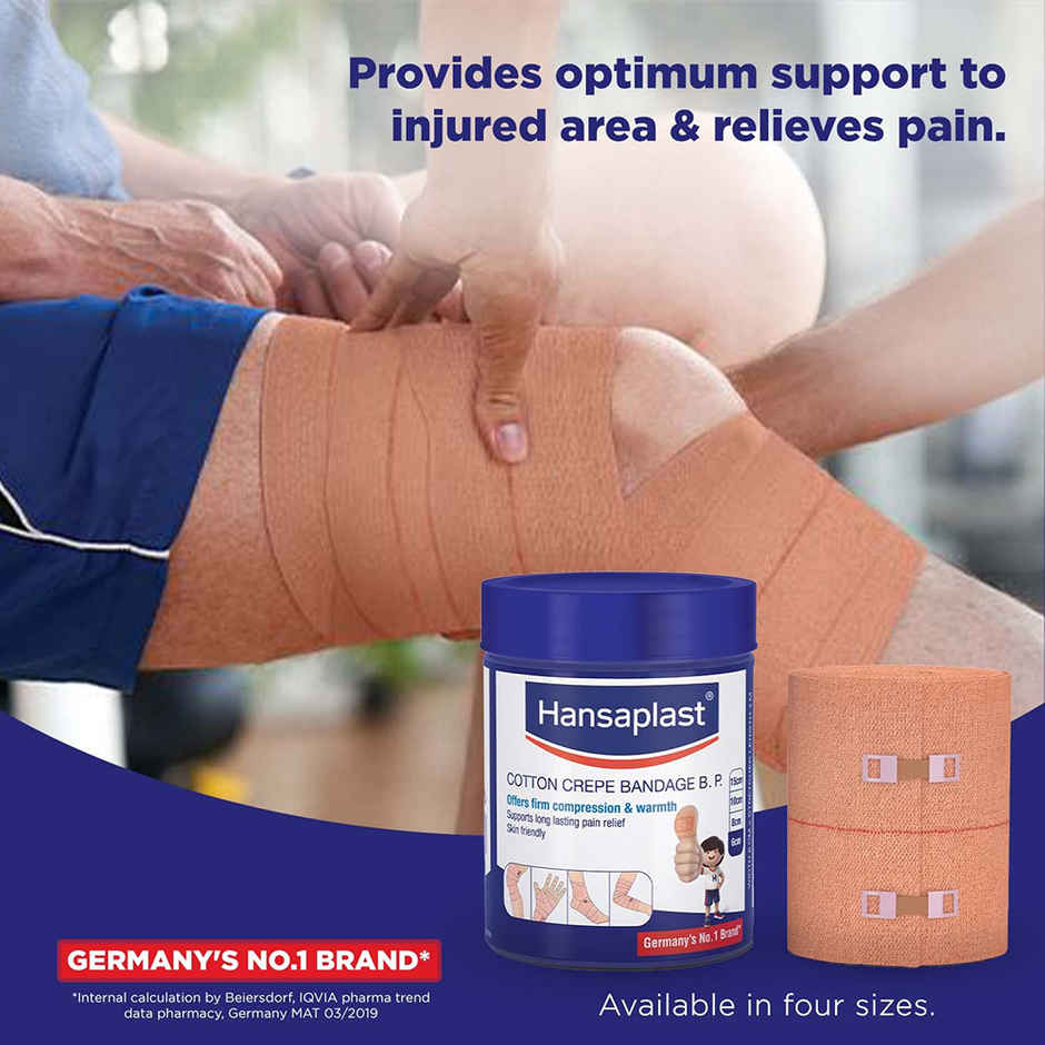 Ultimate Sprain Recovery Combo- Volini Spray (60gm) + Hansaplast Crepe bandage (8cm X 4m)