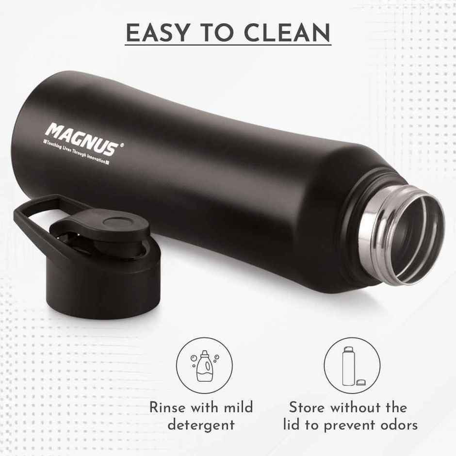 Magnus Oscar 750ml Single Wall Sports Water Bottle | Black