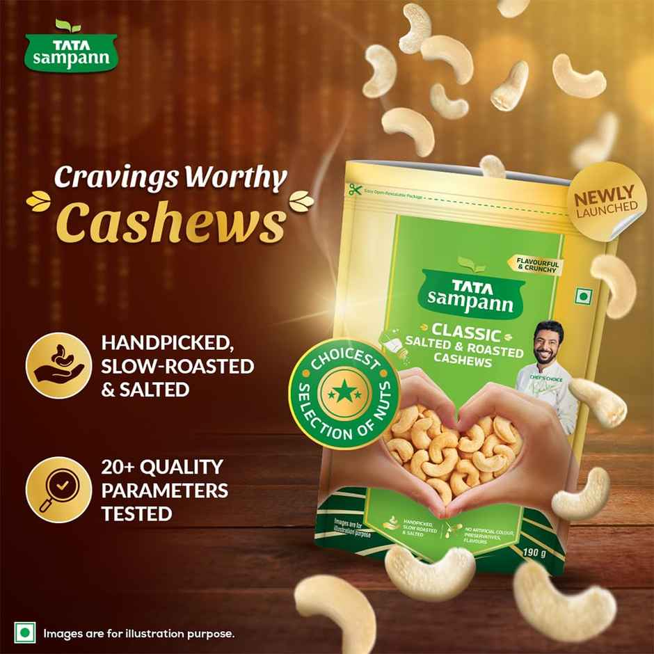 Tata Sampann Classic Salted & Roasted Cashews