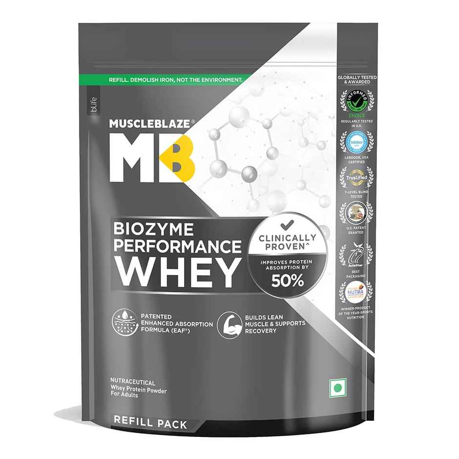 MuscleBlaze Biozyme Performance Whey Protein Powder (Rich Chocolate)