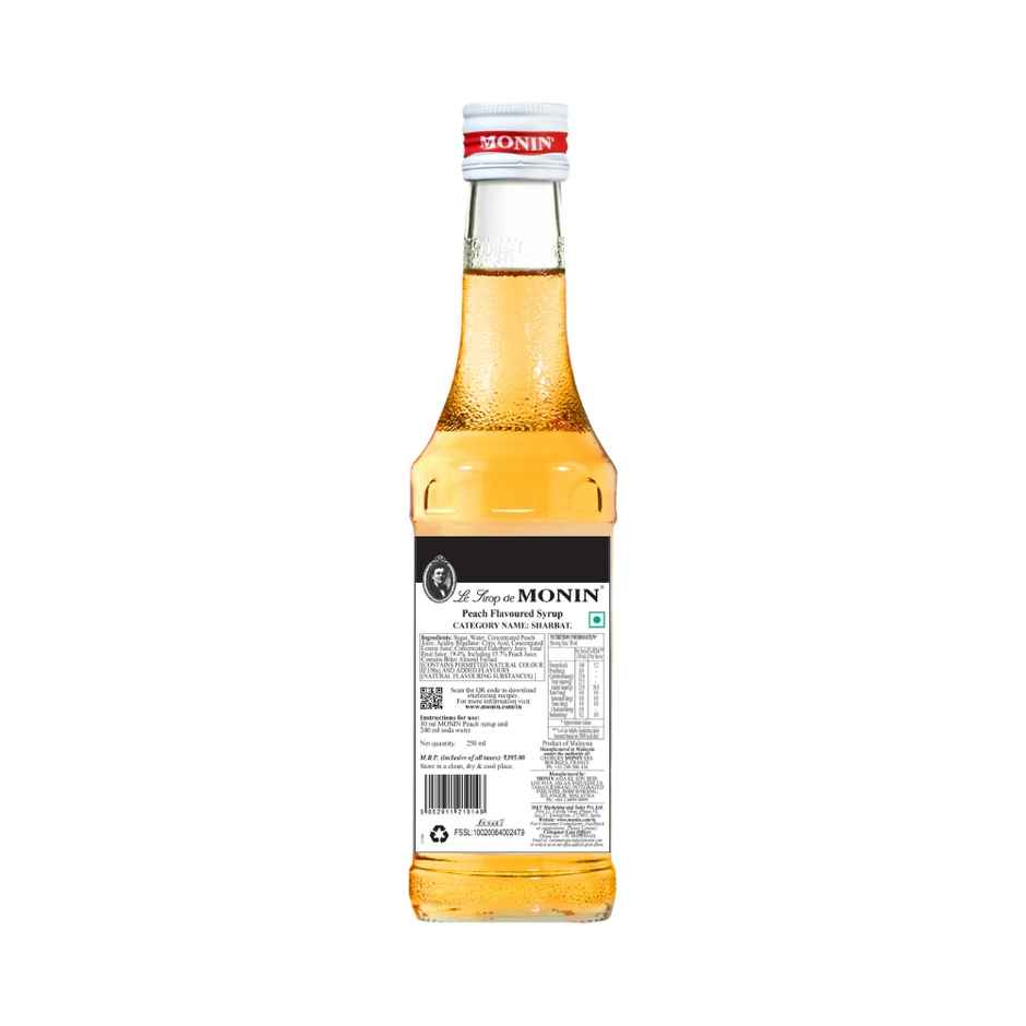 Monin Peach Syrup For Cocktail |Mocktails |Mixers