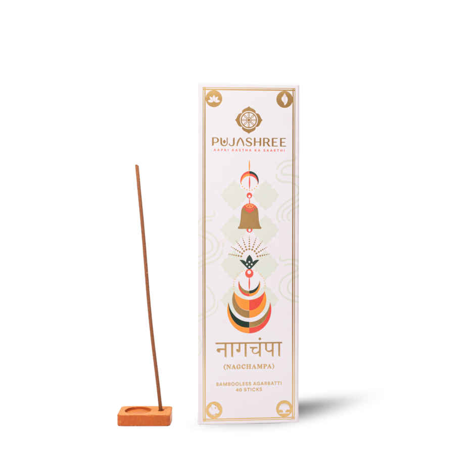 Pujashree Bambooless Agarbatti Nagchampa | 8 Inches
