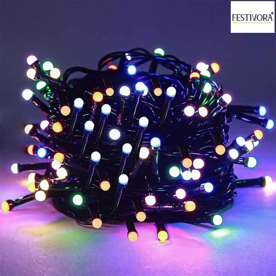 Festivora Multicolor Pixel Led String Light | Plug In - 8 Modes For Festival & Room Decoration