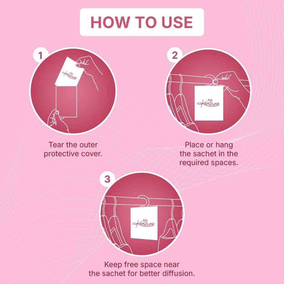 Turkish Rose Camphor Sachet by Air Karpure | Car, Bathroom & Room Freshener | From House of Cycle