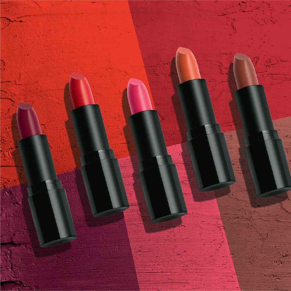 Lakme Forever Matte Lipstick Made With French Rose Oil Extracts - Burgundy Bloom