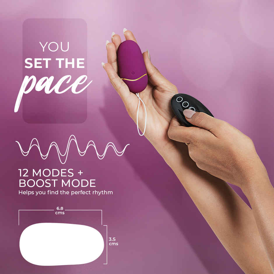 Mschief Electro Massager Pleasure Egg With Remote|12 Frequencies|Waterproof | Massager