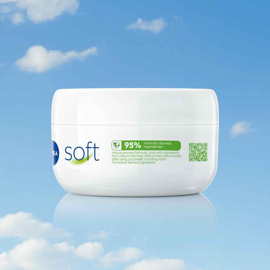 NIVEA Soft Moisturizing Cream Vitamin E Face Cream, Body Moisturizer 72H Hydration Dry & Normal Skin