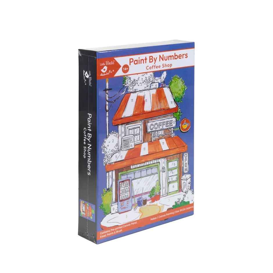 Itsy Bitsy Paint by Number Coffee Approx Canvas L8 x W12 Inch Easel Stand L24 x W20.5cm 1 Box Lb