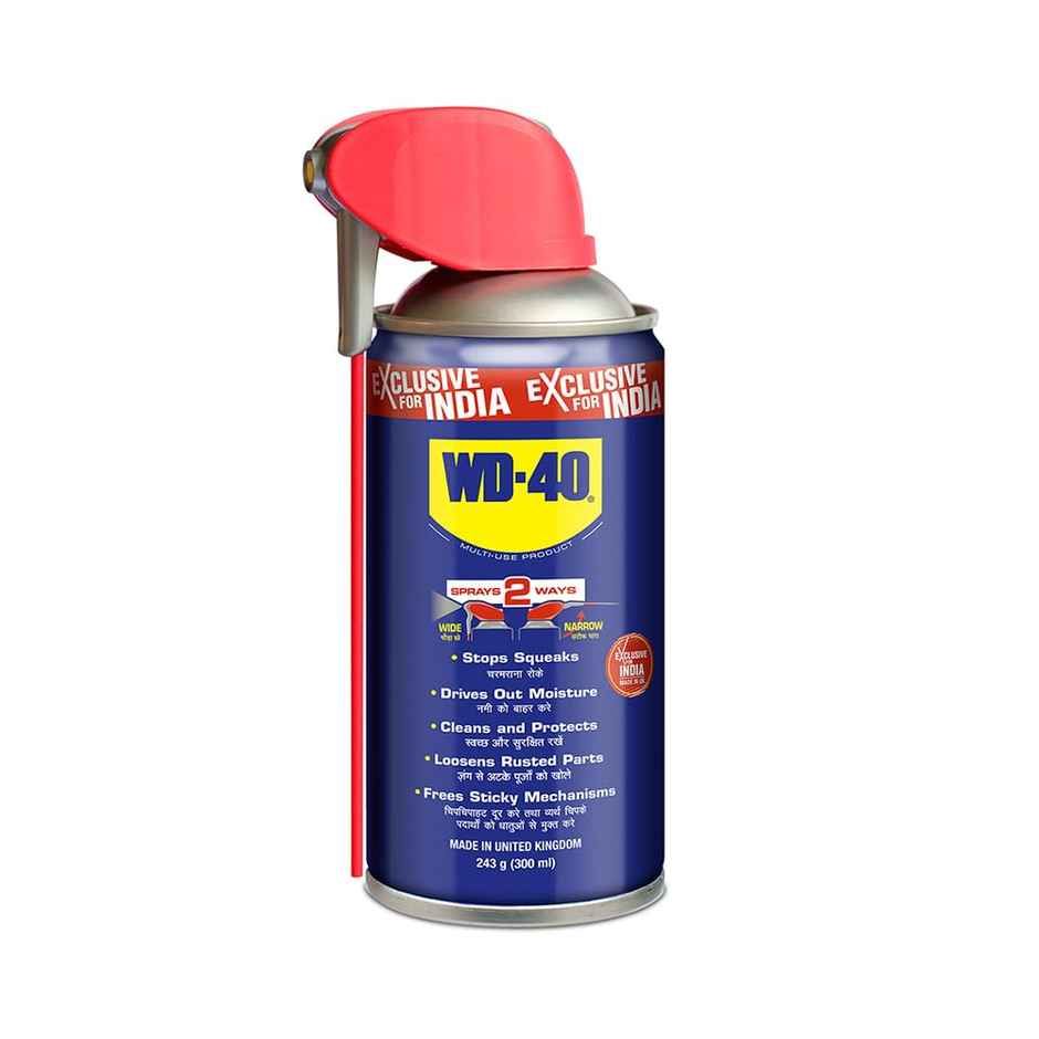 WD-40 Smart Straw 300ml | Multipurpose Spray for Rust Removal, Cleaning & Lubrication