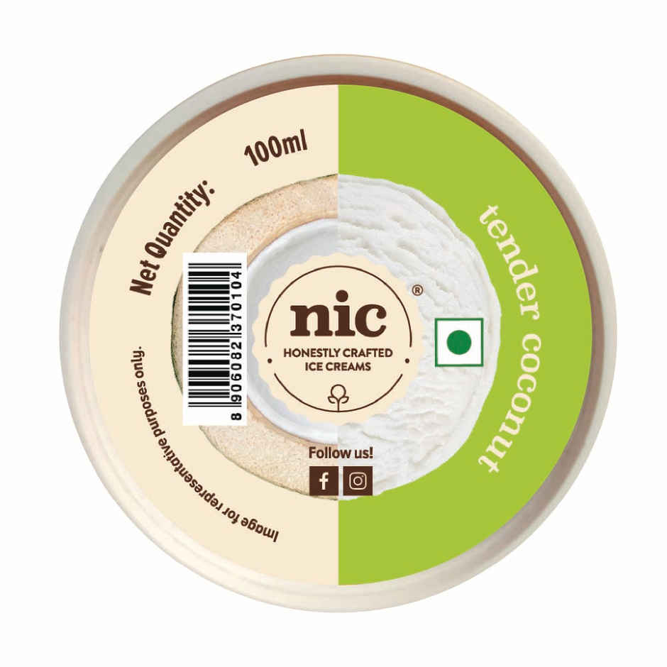 NIC Tender Coconut Ice Cream | Preservative Free | No Artificial Flavors