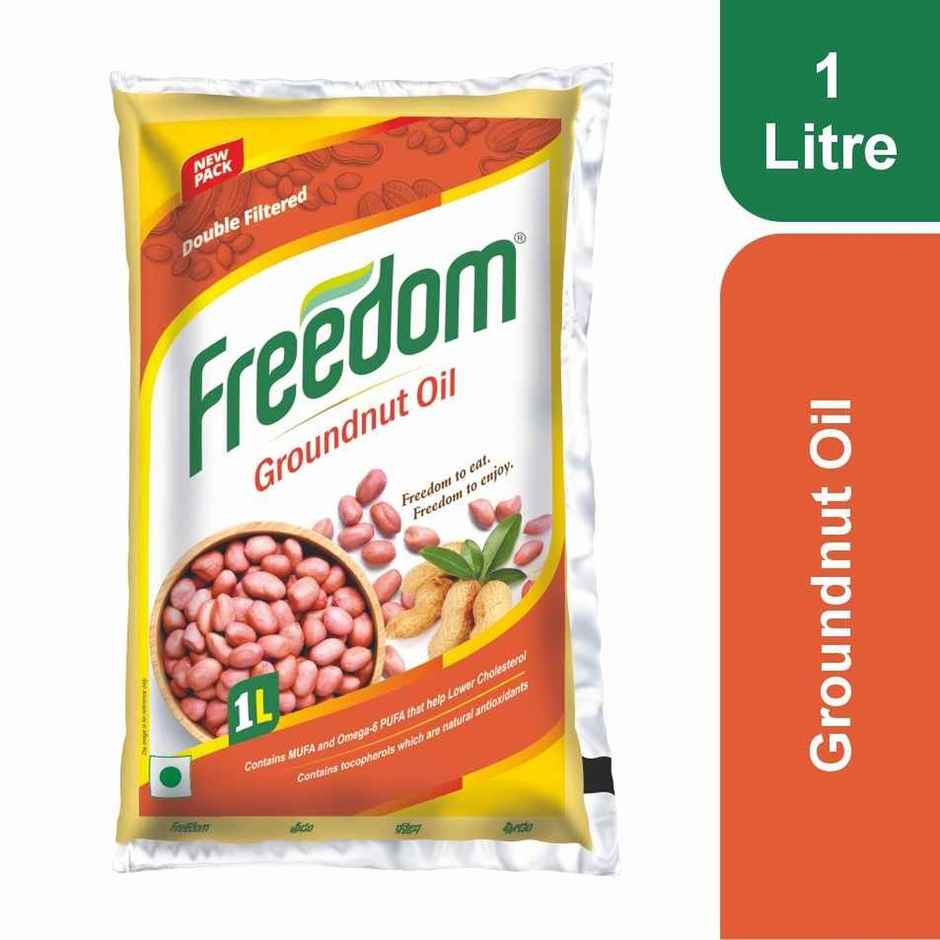 Freedom Double Filtered Groundnut Cooking Oil | Pouch Combo