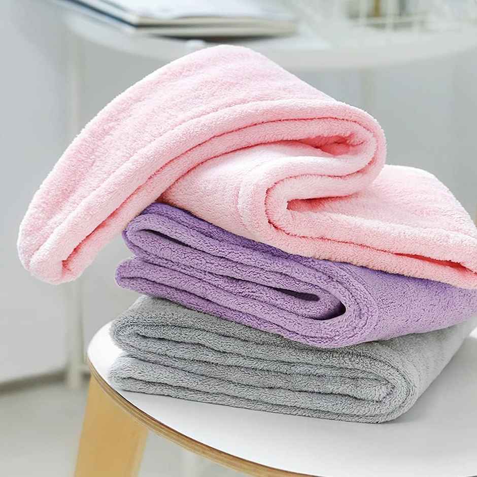 Bronson Professional Hair Wrapper Towel for Quick Hair Drying With Microfiber Multicolor