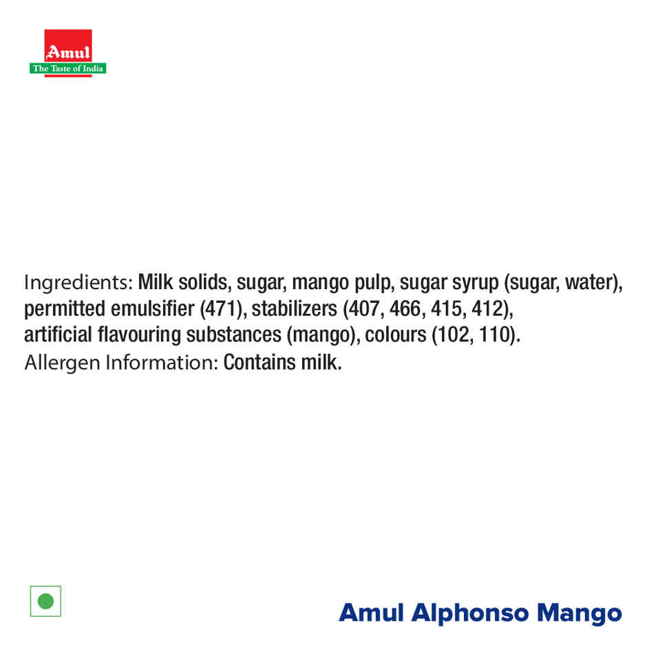 Amul Alphonso Mango Ice Cream Cup