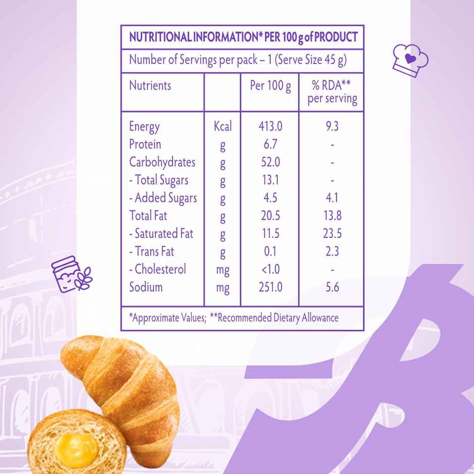 Bauli Moonfils Croissant Sweet Cheese | Veg